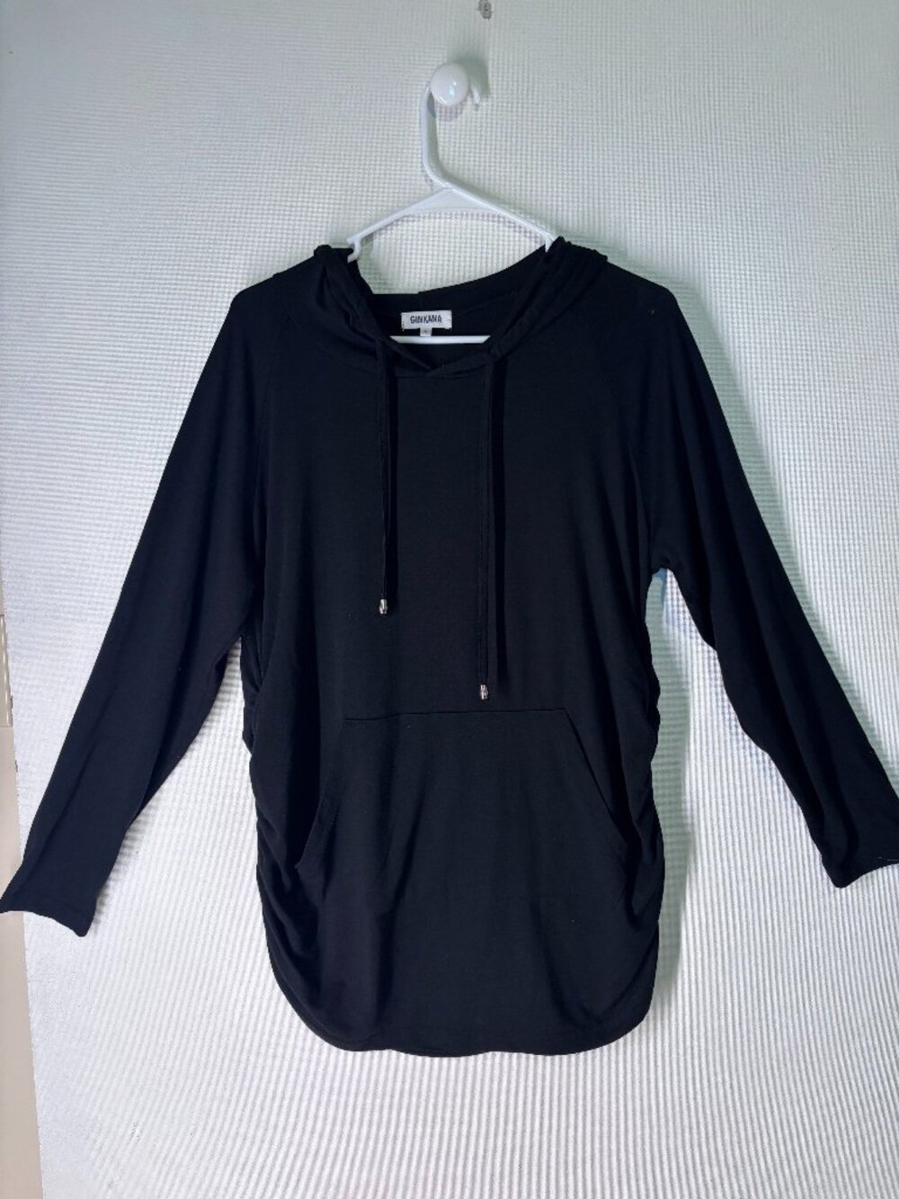 Black Maternity Long Sleeve with Hood